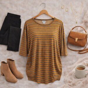 💚 LuLaRoe Striped Oversized Tunic Dress Size M